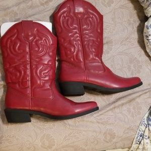 Red cowboy boots